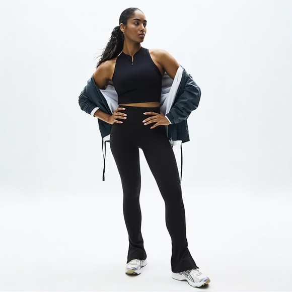 Athleta Elation Ultra High Rise Split Slim Flare Pant NWT BLACK - Picture 7 of 9